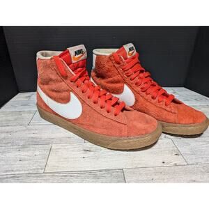 Nike Blazer Mid 77 Orange Sneakers Men's Size 6.5 Athletic Casual Suede Shoes